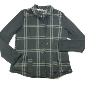 Hurley womens gray and black long sleeve jacket